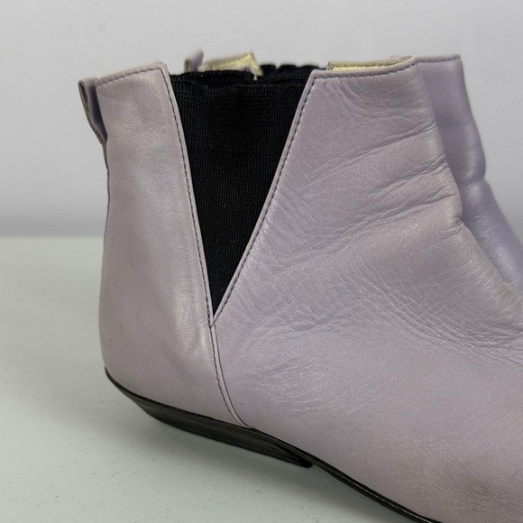 Vintage Hobbs London Chelsea Lavender Leather Pointed-Toe 80’s Boots Size 5 - Picture 4 of 11